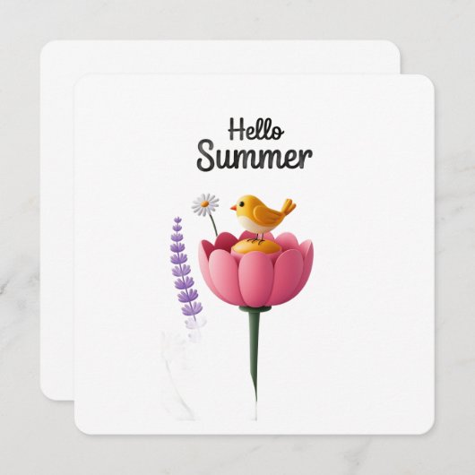 Hello summer holiday einladung (Vorne/Hinten)