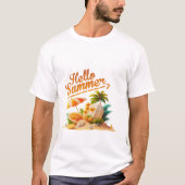 Hello Summer Illustration T-Shirt (Vorderseite)