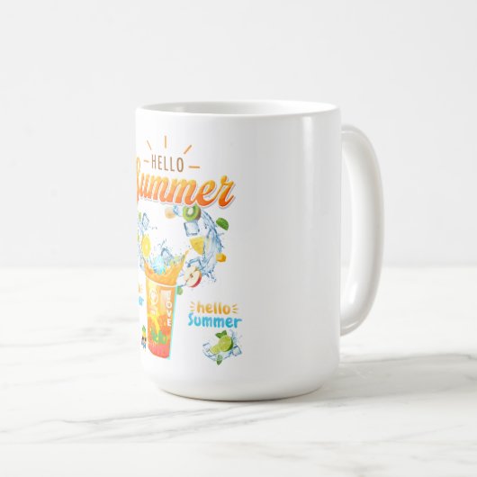 Hello Summer Kaffeetasse (VorderseiteRechts)