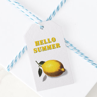 Hello Summer Lemon Favor Geschenkanhänger