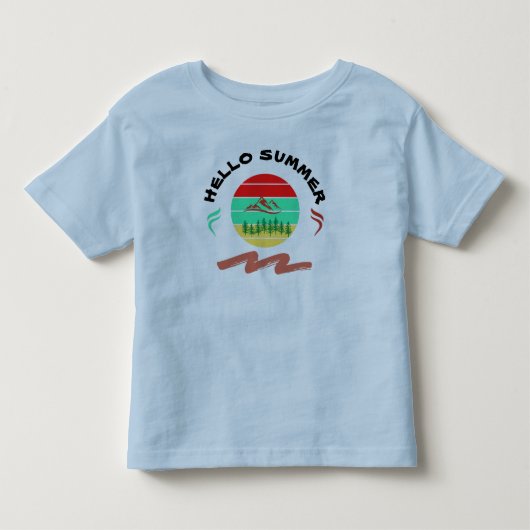 Hello Summer Light Blue T - Shirt (Vorderseite)