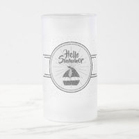 Hello Summer Mattiert Glass Beer Tasse