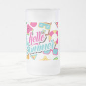 Hello Summer Mattiert Glass Beer Tasse (Mittel)