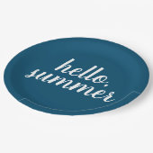 Hello Summer Navy Blue Paper Teller (Schrägansicht)