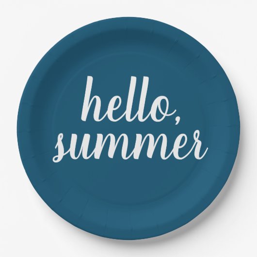 Hello Summer Navy Blue Paper Teller (Vorderseite)