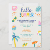 Hello Summer Party Einladung (Vorderseite)