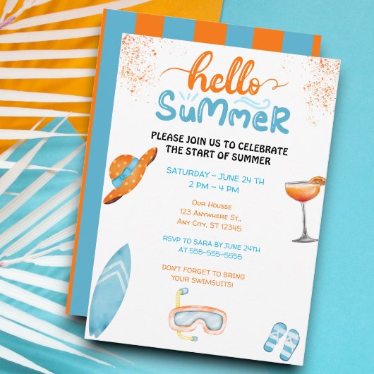 Hello Summer Party Einladung