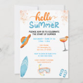 Hello Summer Party Einladung (Vorderseite)