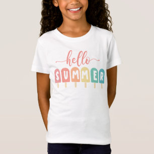 "Hello Summer" Pastel Vacation Geschenk T-Shirt