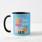 Hello Summer Pink Flamingo Design - Combo Tasse (Links)