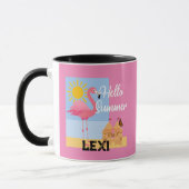 Hello Summer Pink Flamingo Design - Combo Tasse (Links)