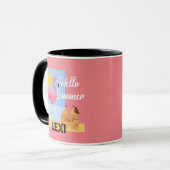 Hello Summer Pink Flamingo Design - Combo Tasse (Vorderseite Links)