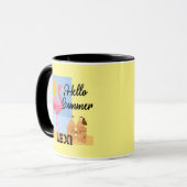 Hello Summer Pink Flamingo Design - Combo Tasse (Vorderseite Links)