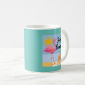Hello Summer Pink Flamingo Design - Klassische Tas Kaffeetasse (VorderseiteRechts)