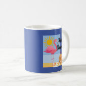Hello Summer Pink Flamingo Design - Klassische Tas Kaffeetasse (VorderseiteRechts)