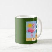 Hello Summer Pink Flamingo Design - Klassische Tas Kaffeetasse (VorderseiteRechts)