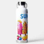HELLO SUMMER POPSICKLES IN HELLFARBEN TRINKFLASCHE (Vorderseite)