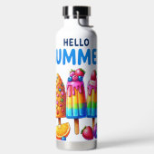 HELLO SUMMER POPSICKLES IN HELLFARBEN TRINKFLASCHE (links)