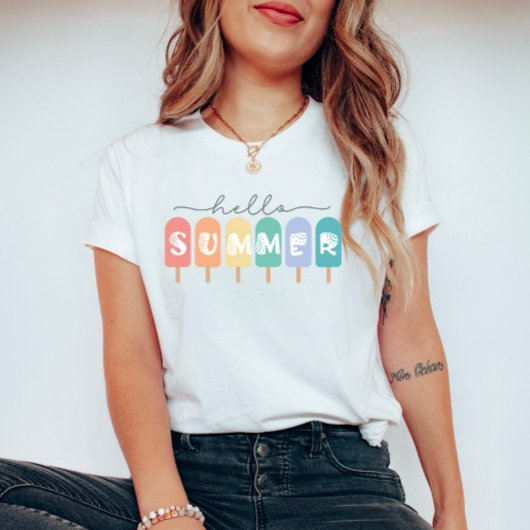 Hello Summer Popsiful Colorful T-Shirt