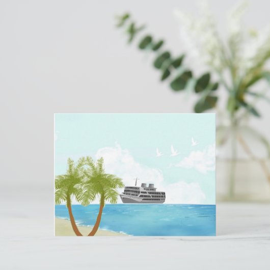 Hello Summer Postcard Postkarte (Stehend Vorderseite)