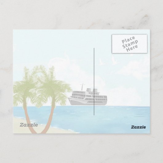 Hello Summer Postcard Postkarte (Rückseite)