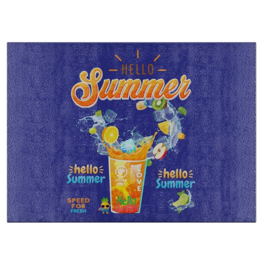 Hello Summer Schneidebrett (Vorderseite)