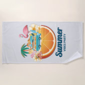 Hello Summer Sea Beach Party Strandtuch (Vorderseite)