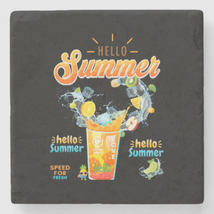 Hello Summer Steinuntersetzer
