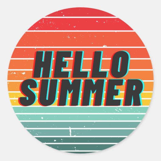 Hello Summer Sticker (Vorderseite)