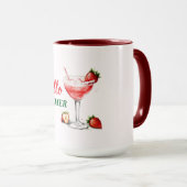 Hello Summer | Strawberry Cocktail Combo Mug Tasse (VorderseiteRechts)