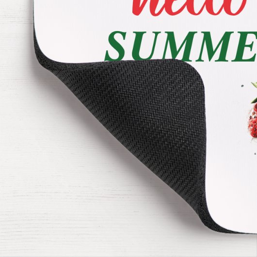 Hello Summer | Strawberry Cocktail Mouse Pad Mousepad (Ecke)