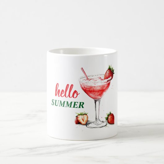 Hello Summer | Strawberry Cocktail Mug Kaffeetasse (Mittel)