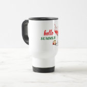 Hello Summer | Strawberry Cocktail Travel Mug Reisebecher (Vorderseite Links)