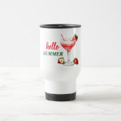 Hello Summer | Strawberry Cocktail Travel Mug Reisebecher (Mittel)