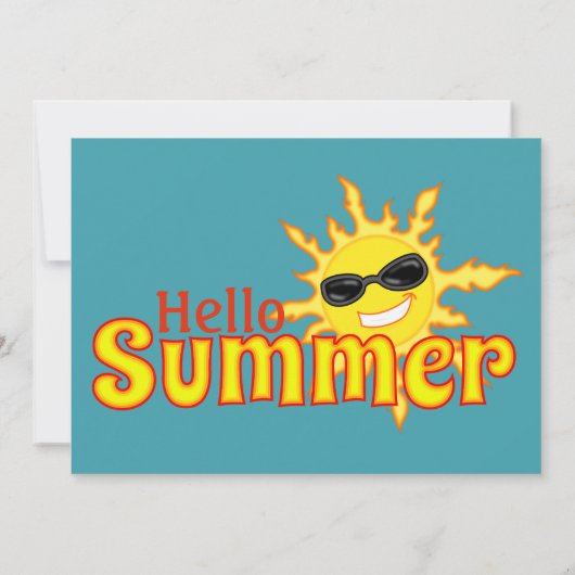 Hello Summer Sun Party Einladung (Rückseite)