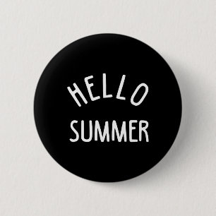 Hello Summer T Funny Summer Ferien Beach Geschenk Button