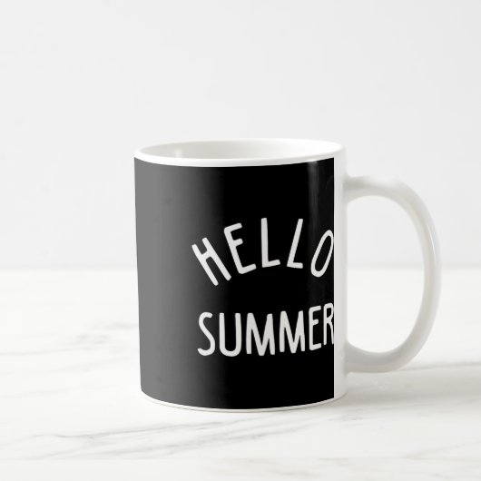 Hello Summer T Funny Summer Ferien Beach Geschenk Kaffeetasse (Rechts)