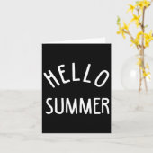 Hello Summer T Funny Summer Ferien Beach Geschenk Karte (Gelbe Blume)
