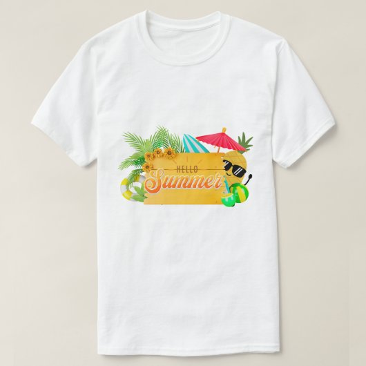 Hello Summer – T-shirt Tropical Évasion (Design vorne)