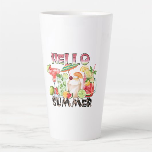 Hello Summer Tropical Drinks Tasse - Erfrischende (Vorderseite)