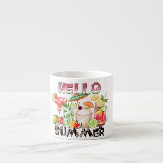 Hello Summer Tropical Drinks Tasse - Erfrischende (Vorderseite)
