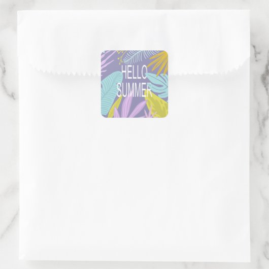 Hello Summer Tropical Sticker (Tasche)