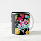 Hello Summer Two-Tone Coffee Tasse (VorderseiteRechts)