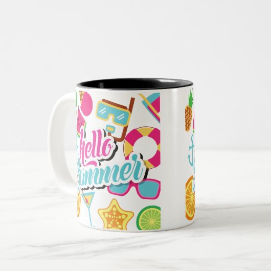 Hello Summer Two-Tone Coffee Tasse (Vorderseite Links)