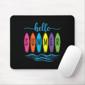 Hello Summer Vacacation Vibes Shirt - Summer Beach Mousepad (Mit Mouse)