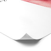 Hello Summer Watercolor Red Cherry Cocktail Poster (Ecke)