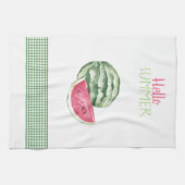 Hello Summer Watermelon Gingham Geschirrtuch (Horizontal)