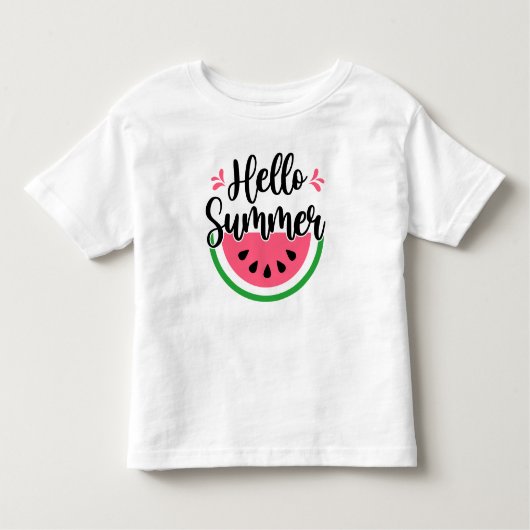 Hello Summer Watermelon Kleinkind T-shirt (Vorderseite)
