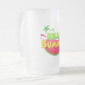 Hello Summer Watermelon Mattglas Bierglas (Vorderseite Links)