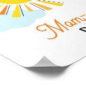 Hello Sunshine Baby Shower Mama-osa Bar Poster (Ecke)